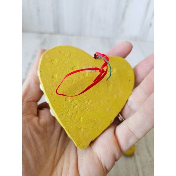 Vintage cookie candy cane heart present ornament lot clay set Xmas tree - Picture 9 of 13